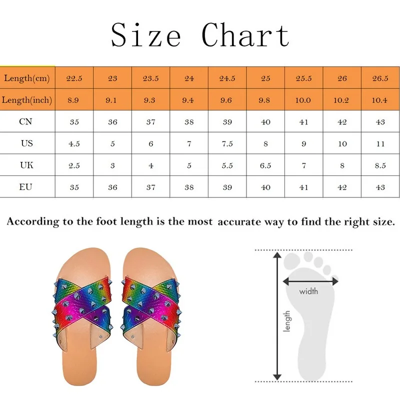 

Summer Women Sandals Beach Rivet Slippers Wild Leather Female Slippers Flip Flops Flat Sandals Colors 2021 Cross Straps Sandals