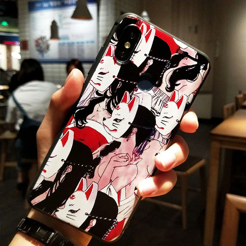 Chinese Style Fashion 3D Emboss Cute Cover For XiaoMi Mi 8 Mi8 SE 6X Mix 2 2S Case for xiaomi mi Mix2 Back Shell |