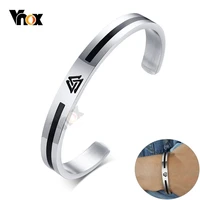 vnox punk nordic vikings cuff bangles bracelets for men jewelry stylish stainless steel male wristband accessories