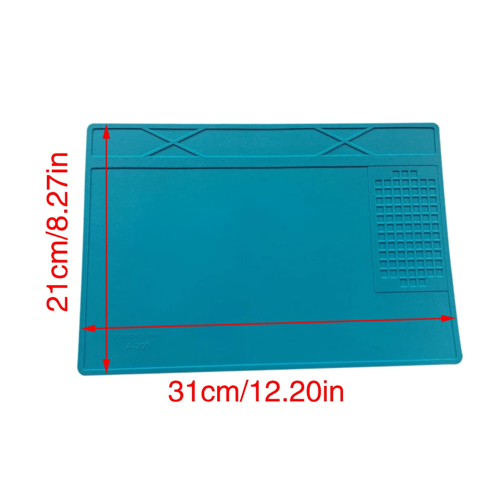 

Heat-Resistant Bga Soldering Station Soldering Pad Silicone Heat Insulation Pad Repair Tools Maintenance Platform Desk Mat-Blue