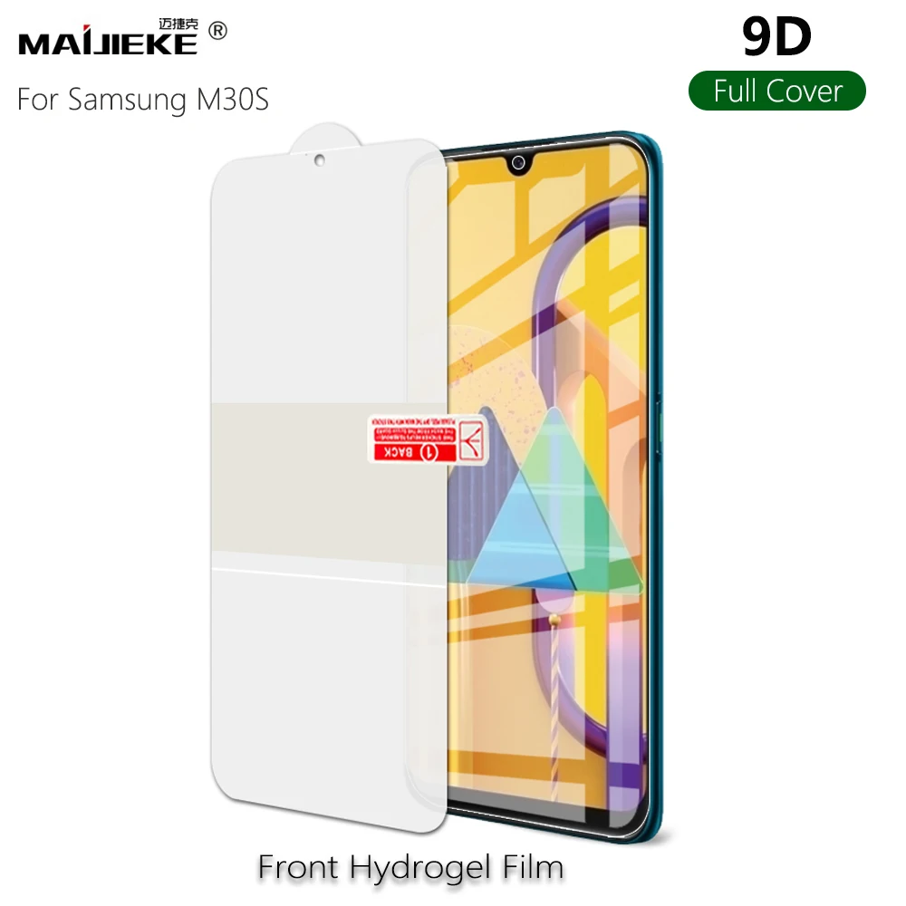 Передняя + задняя Гидрогелевая пленка 9D для Samsung Galaxy M30s полное покрытие защита