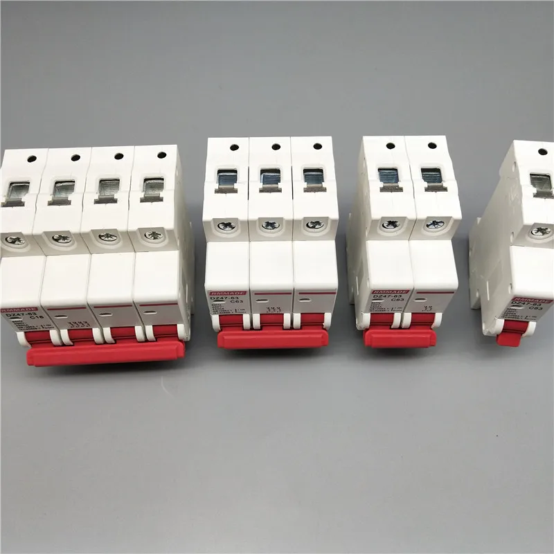 AC220V-400V DZ47 1P 2P 3P 4P 6A 10A 16A 20A 25A 32A 40A 50A 63A 125A Мини автоматический выключатель