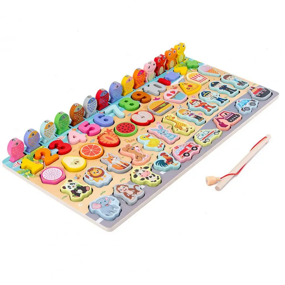 

Обучающая игрушка Монтессори 8 в 1, многофункциональная деревянная доска-пазл, интерактивная игра для детей, подарок