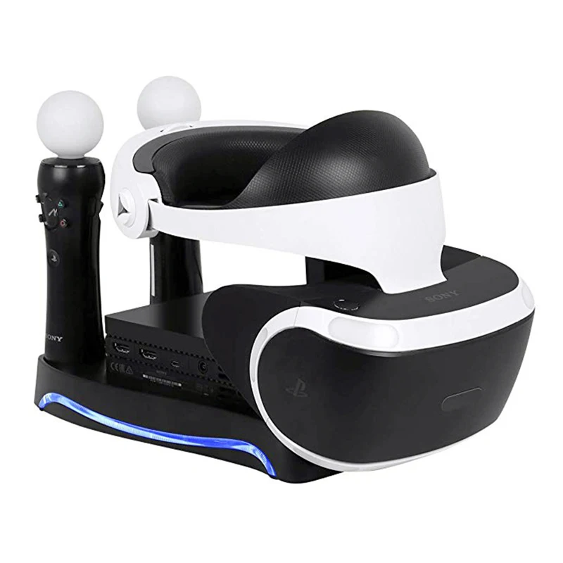 

4 in 1 PSVR Charging Storage Stand For PS4 PS Move VR Headsets Bracket For PS VR Move Showcase CUH-ZVR2 2th Games Accessories
