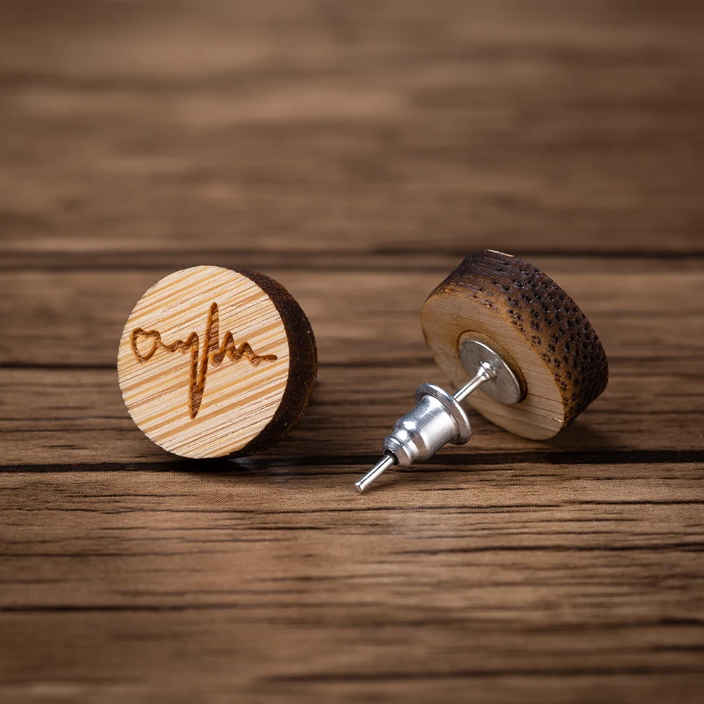 FENGLI сердце скульптура ручной работы серьги гвоздики для женщин мужчин