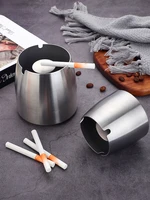personality trend anti fly ash with cover home hotel bar restaurant custom stainless steel large ashtray ashtray