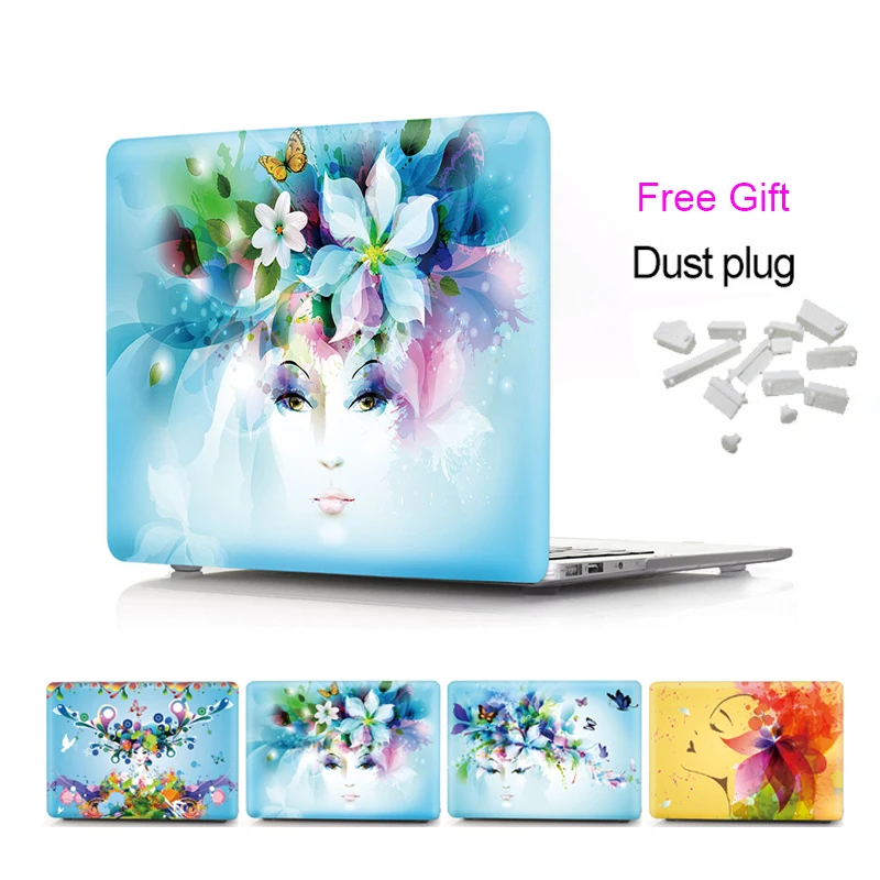 Жесткий чехол для ноутбука AIBOULLY Flower Girl Apple macbook Air 11 13 Retina 12 Macbook 15 сенсорная