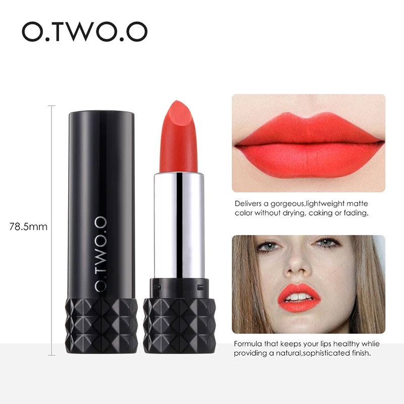 O.TWO.O матовая губная помада водонепроницаемый бархат для губ сексуальный красный