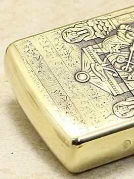 Латунная двухсторонняя резная керосиновая Зажигалка LXF покровитель Египта -