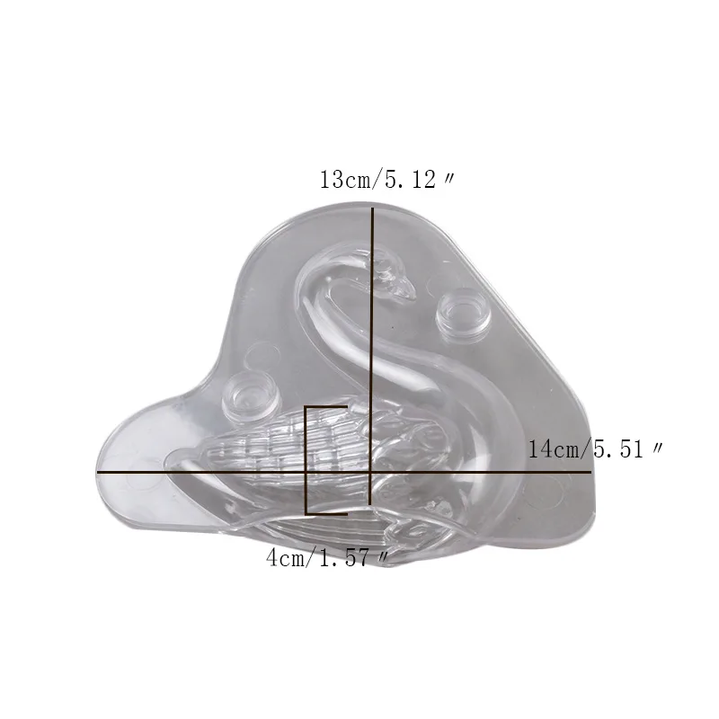 3D форма лебедя пластиковые формы для эпоксидной смолы прозрачная помадка торт