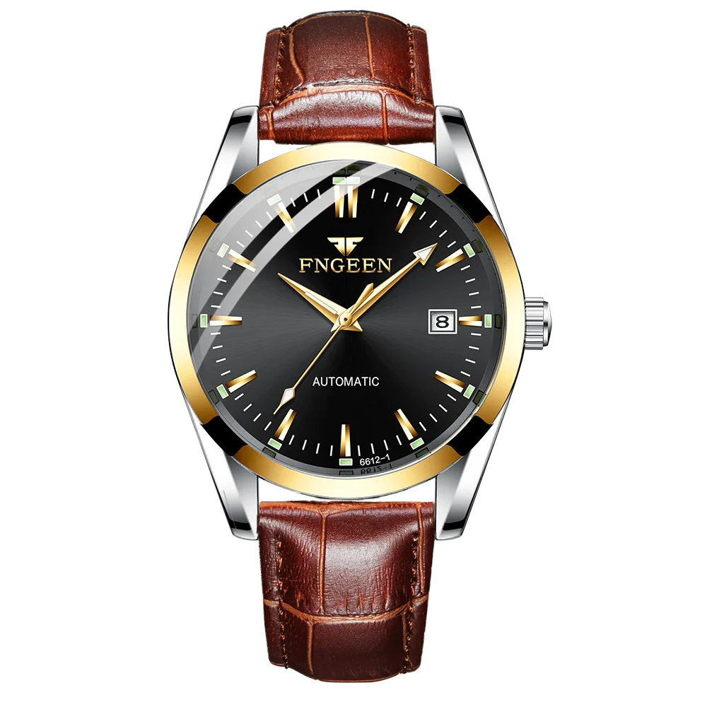 

Tourbillon Watch Men Automatic Mechanical Watches Mens Top Brand Luxury Luminous Hands Calendar Stainless Steel Man Watch