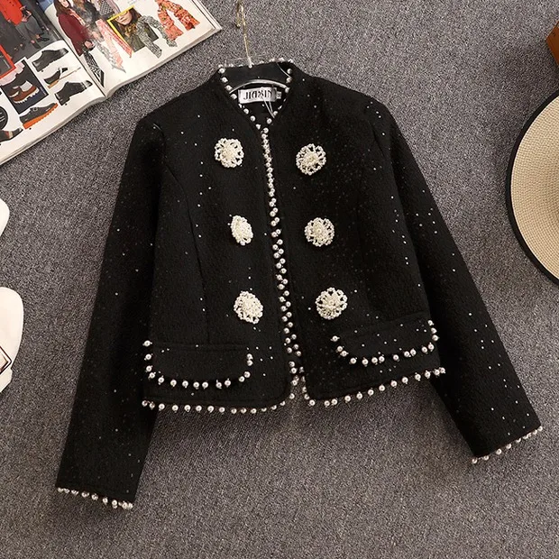 Высококачественный Женский твидовый комплект ZAWFL с блестками в Корейском стиле