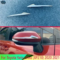 for toyota yaris cross xp210 2020 2021 abs chrome side mirror rear view wing chrome cover trim molding bezel car styling