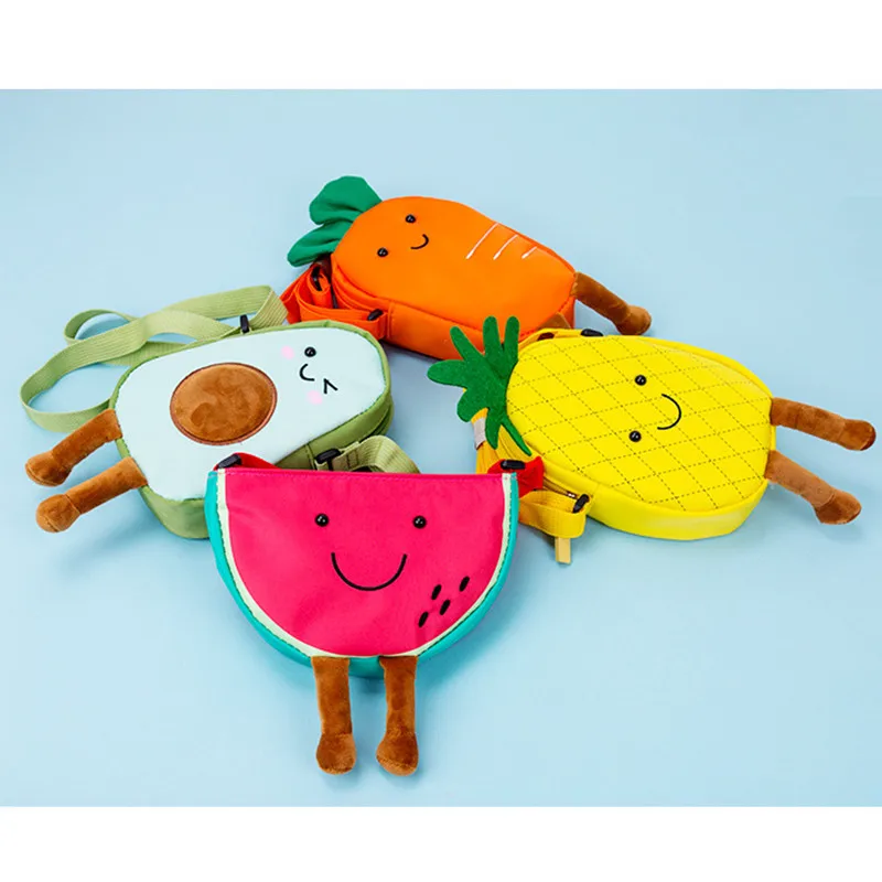 

Children Cartoon Fruit Shoulder Bag Coin Purse Messengers Bags Handbag Nylon Crossbody Bags Shoulder Bag Cute Shape