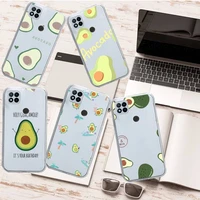 avocado cute cartoon fruit phone case transparent for xiaomi redmi note 8 9 10 11 t lite pro ultra mix 4 k40