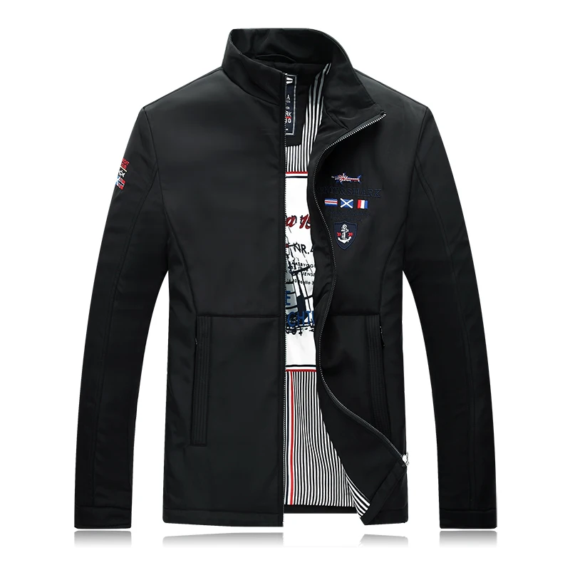 Акула для мужчин s куртки Eden Slim Fit Aeronautica наивысшего качества Повседневная брендовая одежда верхняя одежда Новейший парк весна осень Мужская куртка