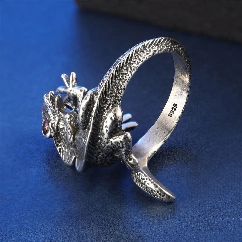 Мужское кольцо в виде ящерицы V.YA регулируемое Открытое стиле панк из