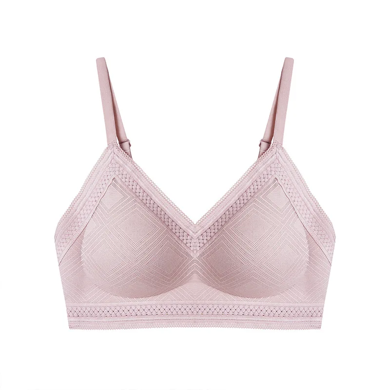 

KNOWDREAM Seamless Underwear Women Ice Silk One-piece U-shaped Vest Comfortable Non-rimmed Pair Breasts Adjustable Sleep Bra