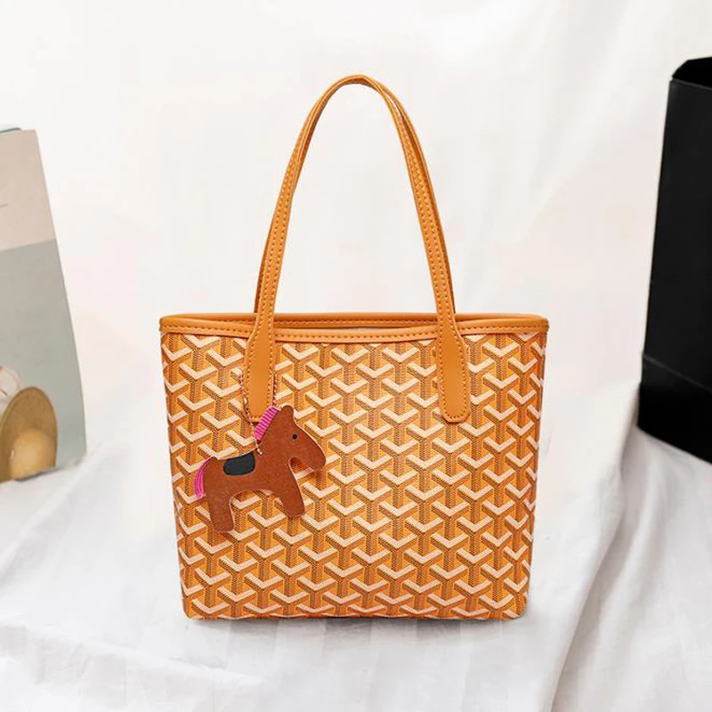

Brand Women Handbags Fashion Printing Dog Pendant Shopping Bag PU Leather Women Handbag Luxurious Crossbody Bag For Women