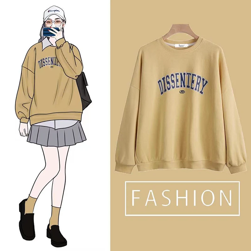 Новинка 2021 корейские худи с графическим рисунком женские зимние топы