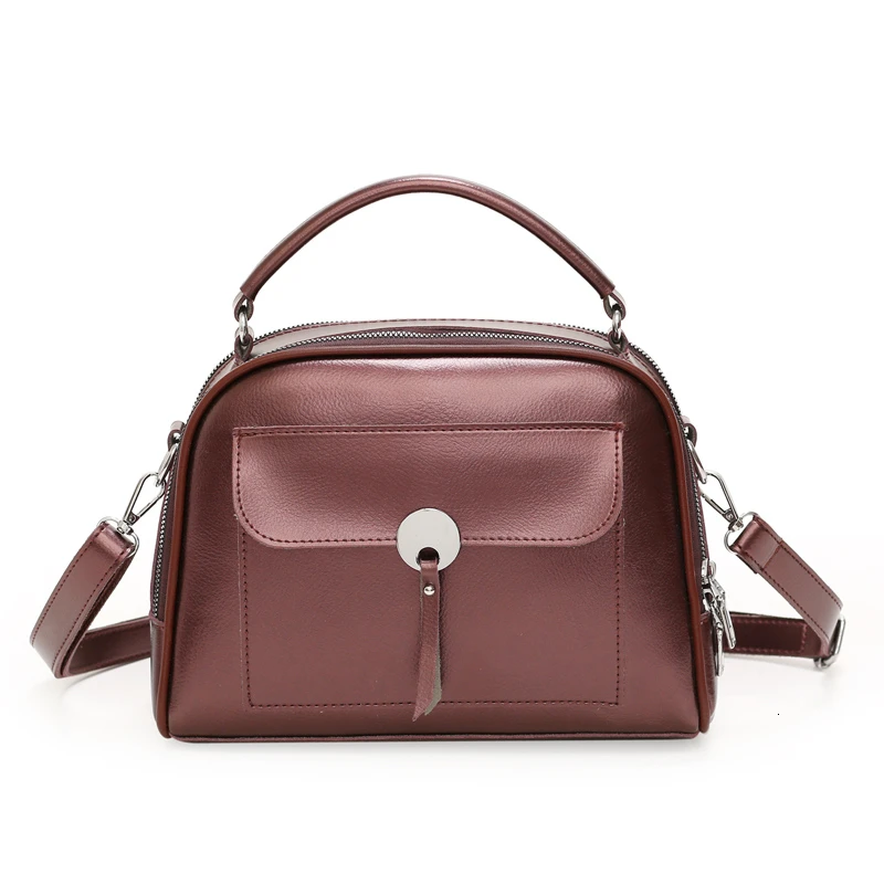 Элегантная однотонная женская сумка высокого качества из искусственной кожи