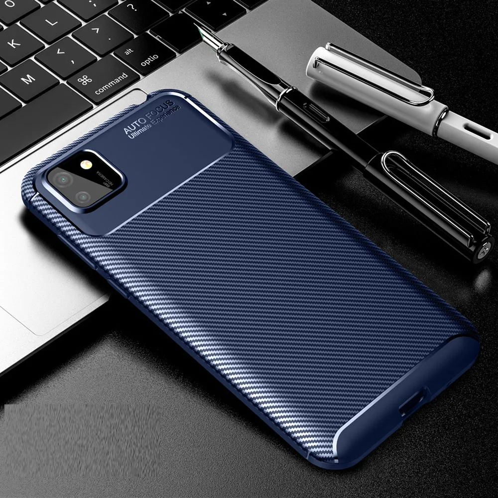

Carbon Fiber Phone Case sFor Huawei Y5P 2020 Honor 9S Funda Luxury Vintage Original Soft Silicone TPU Anti-fall Cover Capa Coque