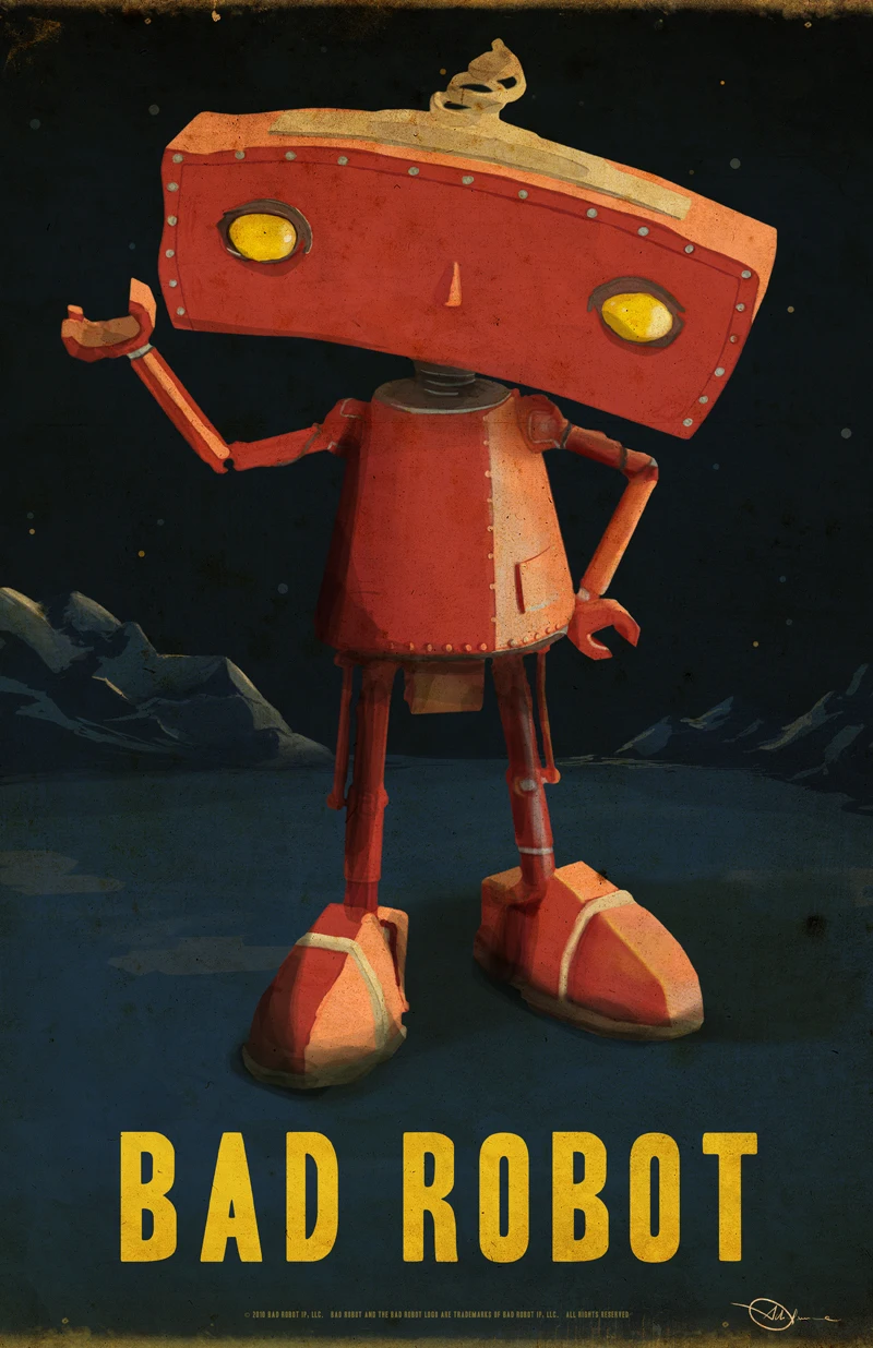 Sci fi данных мистер робот с героями из мультфильмов В винтажном стиле Плакат в