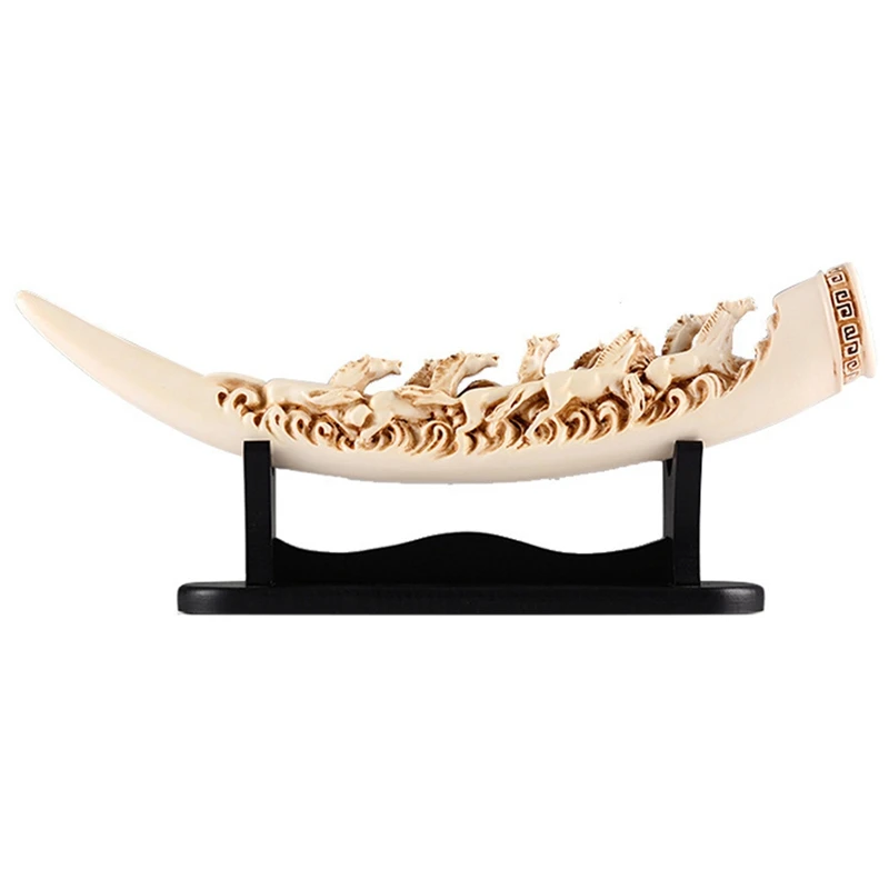 

Eight Horse Ivory Ornaments Decoration Resin Crafts European Style TV Cabinet Living Room Wine Cabinet Home Decorations