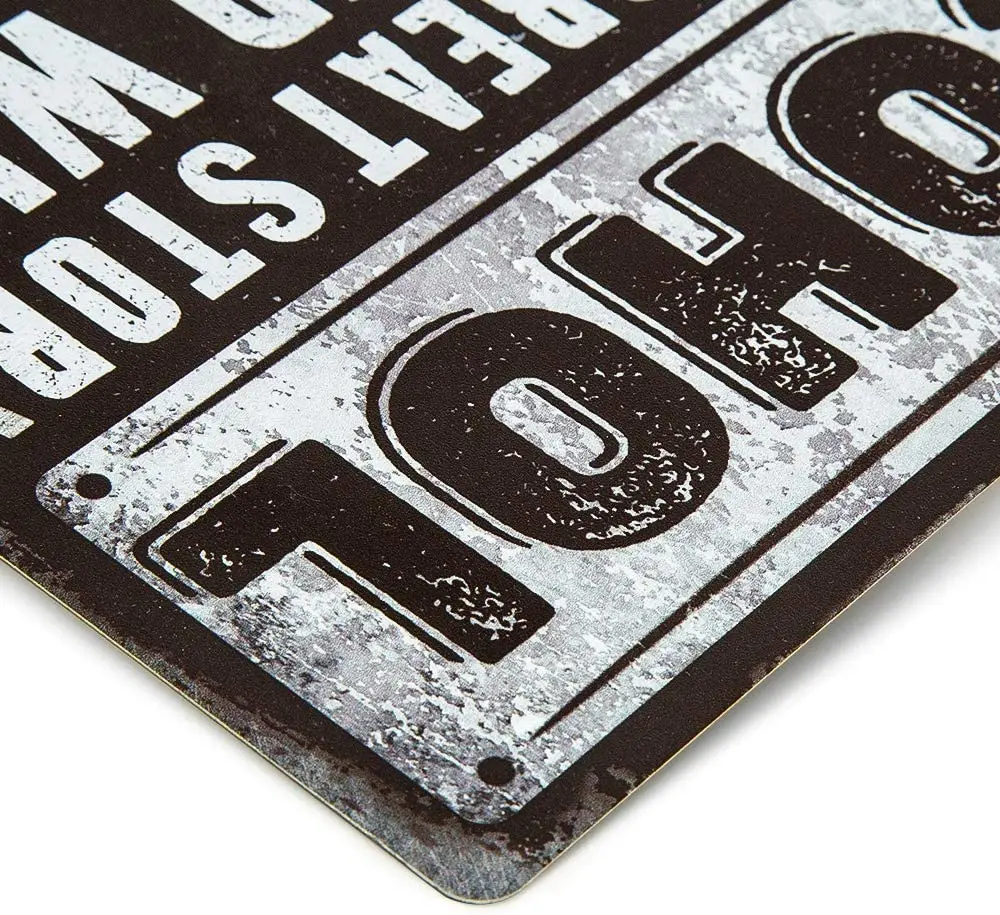 

Putuo Decor Funny Man Cave Bar Decor Metal Tin Sign Alcohol Because No Great Stroy Ever Started with Someone Eating A Salad