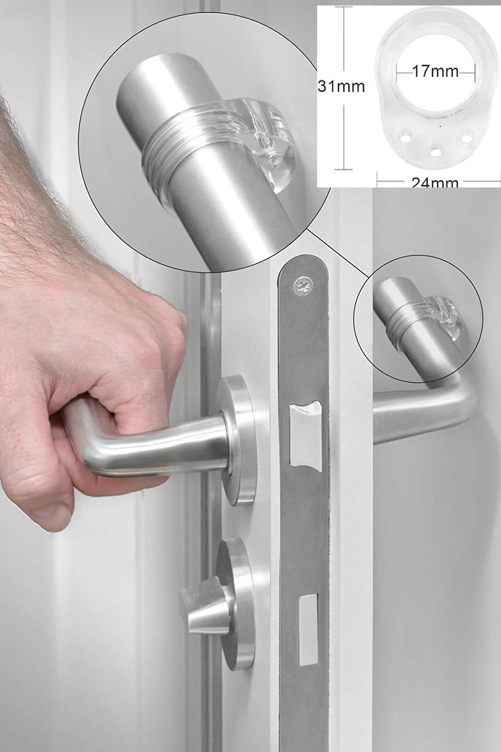 Прозрачная дверная ручка буфер 3 шт./Настенная Защитная для защиты стен и