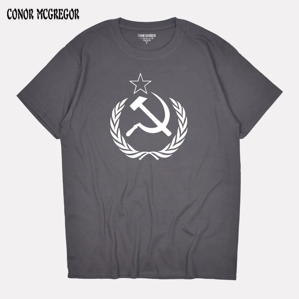 Новое поступление 2020 Мужская/женская футболка СССР советский русский KGB молот