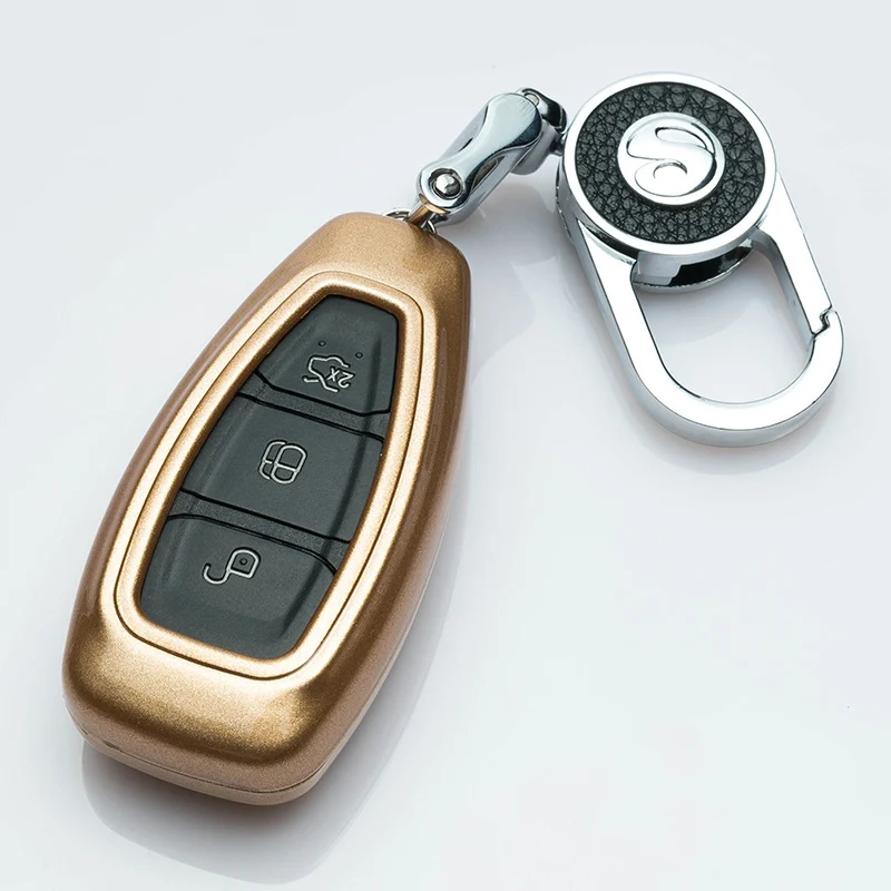 ABS Цветной автомобильный чехол для ключа Ford C-MAX Focus 3 4 MK3 MK4 Kuga escape Ecosport New Fiesta Hatch RS ST Аксессуары