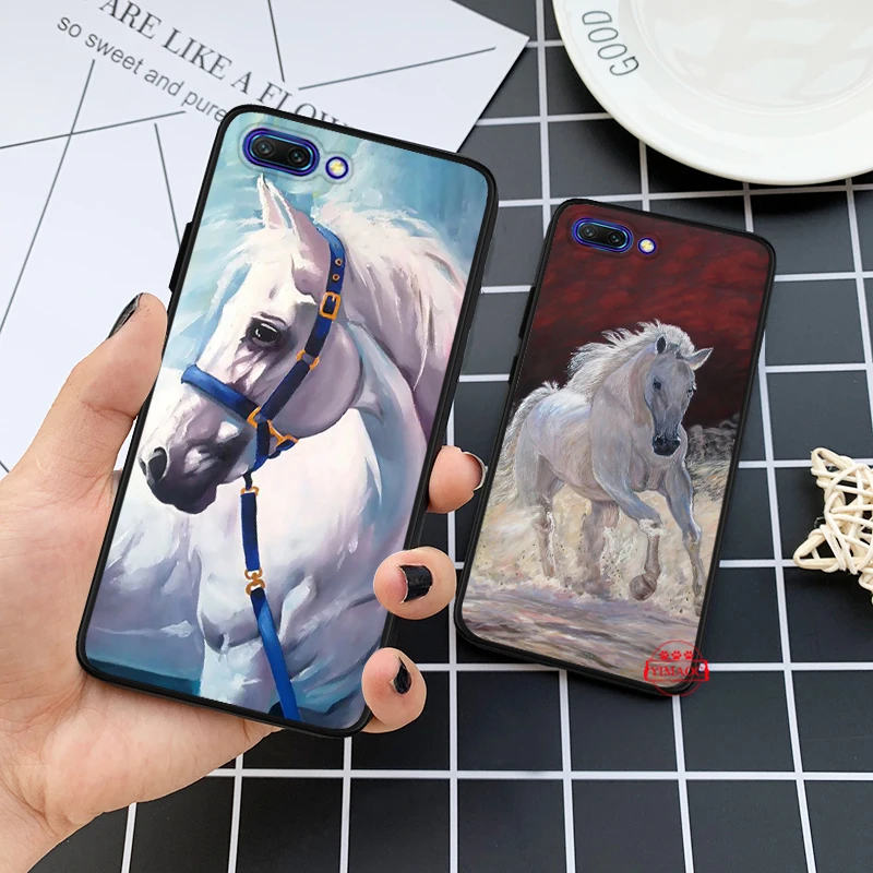 The Great beauty horse DIY Painted Silicone Case for Huawei honor 6A 7A Pro 7X 8 Lite 8X 8C 9 Note 10 View 20 9X |