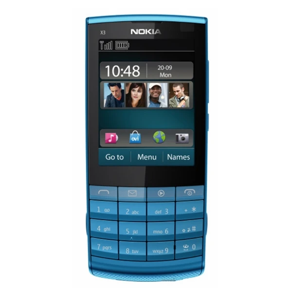 Blue Nokia X3-02 оригинальные мобильные телефоны GSM 3g Wifi Bluetooth 5MP камера Поддержка Русская клавиатура отремонтированный разблокированный мобильный телефон - Цвет: Blue