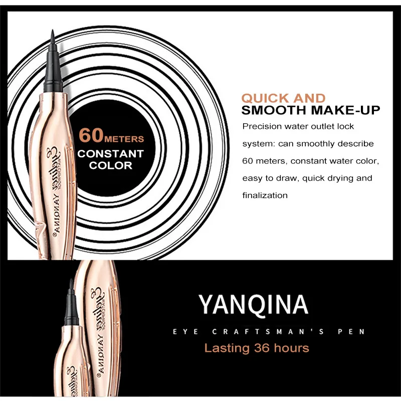 1 предмета с перьями Форма черная жидкая подводка для глаз Стойкая карандаш Для