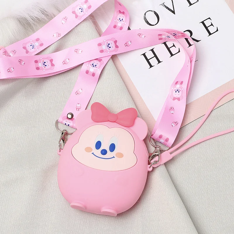 Мультяшный кошелек для девочек сумочки Kawaii мини сумки на молнии с цепочкой