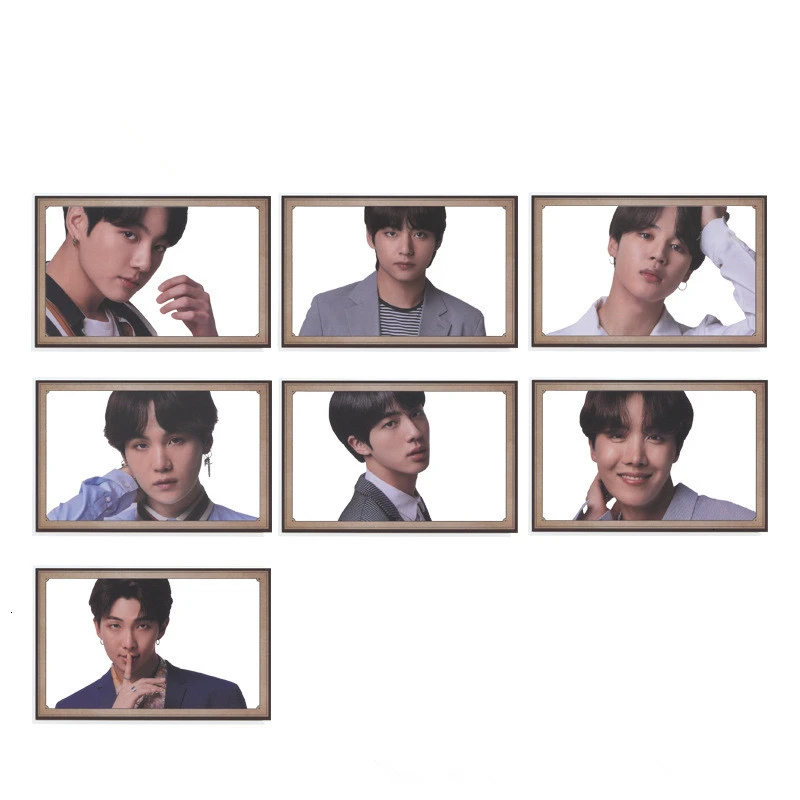 KPOP Bangtan мальчик альбом воспоминания о ломо карты V SUGA сделано бумага фото лампа карты плакат HDPhotocard 3RD 5TH LOVE YOURSELF AllCard - Цвет: 34-Transparent card
