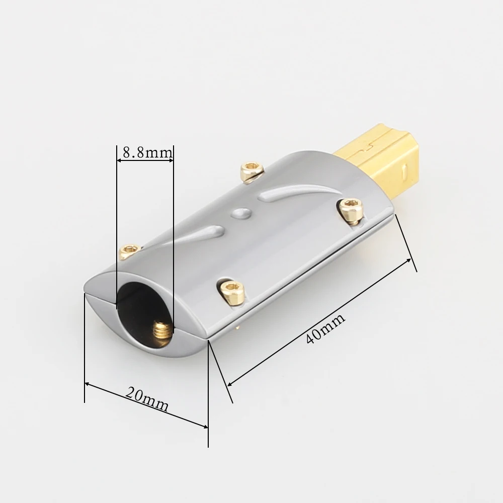 Виборг UB201 высококлассный позолоченный USB 2.0 24K штекер B DIY HI Fi кабель бронзовый
