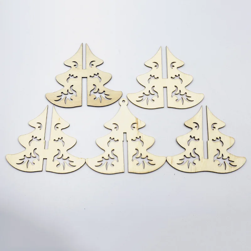 

Vintage Christmas Wooden Pendants Ornaments DIY Wood Crafts Xmas Tree Ornaments Christmas Party Decorations Kids Gift