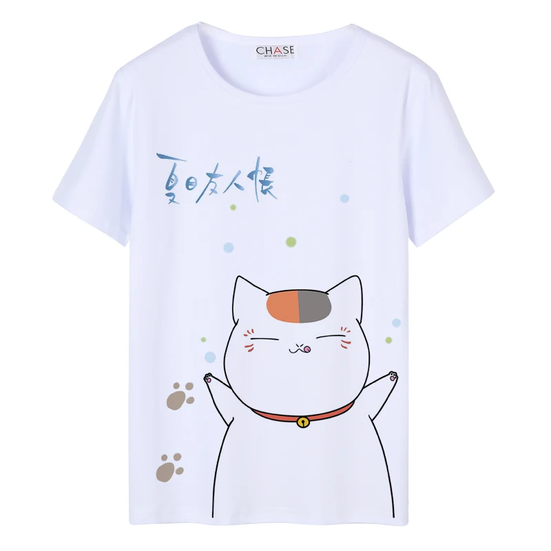 Футболка для косплея по мотивам книги друзей Нацумэ мультяшный персонаж