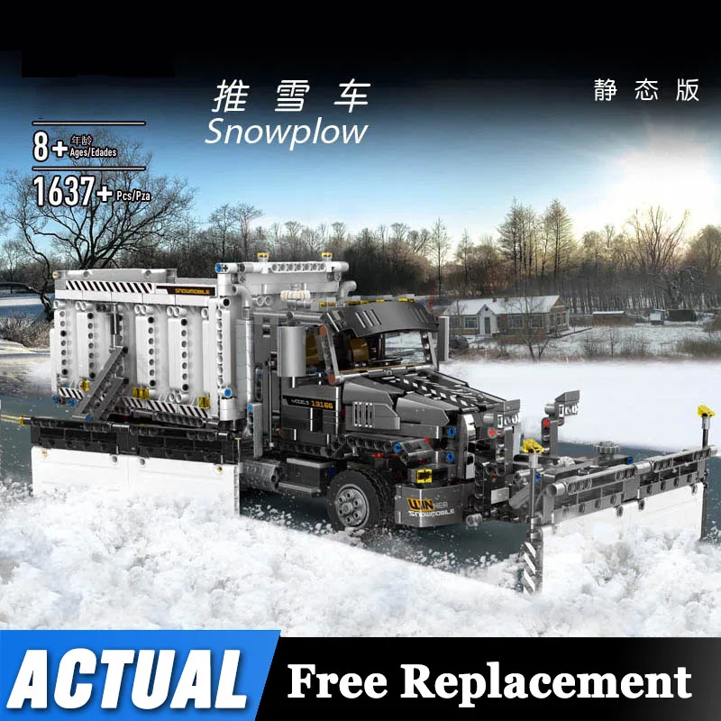 MOC лего Technic Creator Expert Снежная очистка грузовика большие транспортные средства