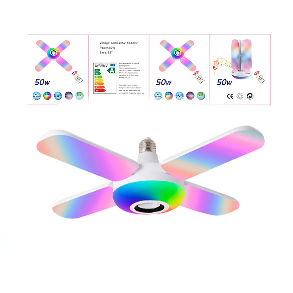 Bluetooth V5.0 музыкальный светильник 50 Вт современный RGB светодиодный Домашний