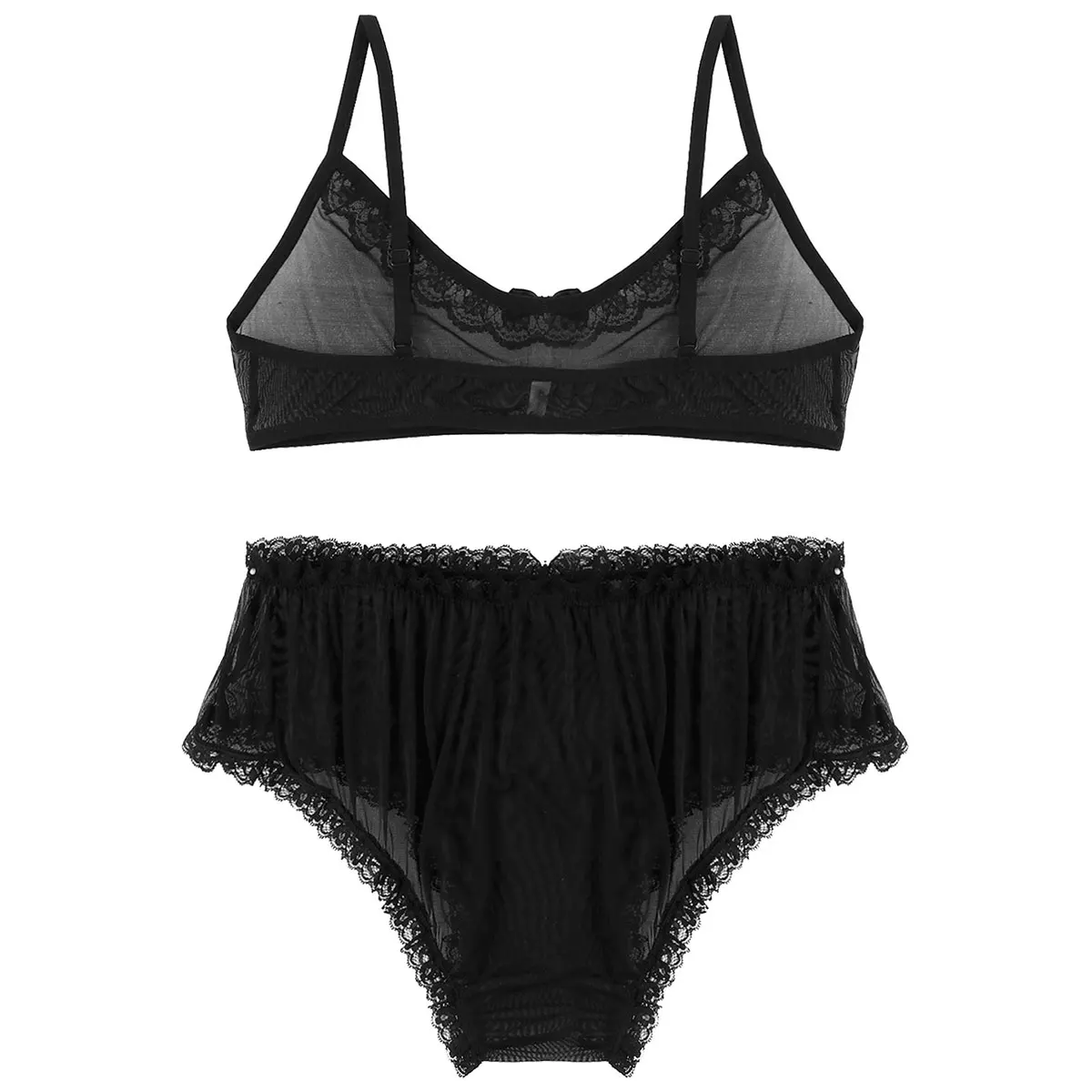 Нижнее белье для геев Трансвестит Мужская Ночная рубашка прозрачный сетчатый