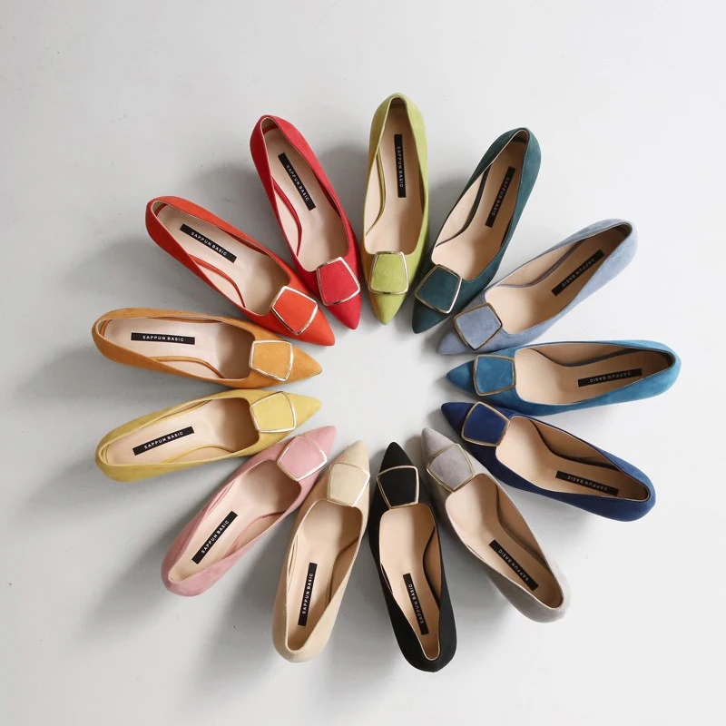 Новинка Туфли телесного цвета на высоком каблуке Стразы с квадратной пряжкой