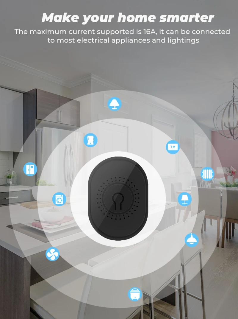 

Remote Control App Work With Smart Life Alexa Google Home Tuya WiFi Smart Switch No Hub Required Support Two Way Control