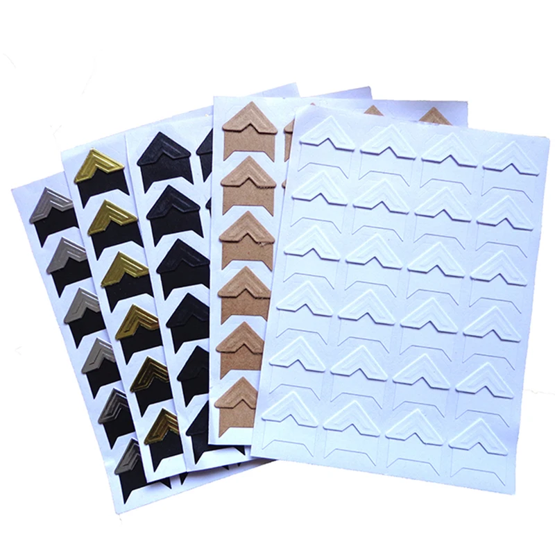 120 шт/5 листы фотоальбом Магнитные крафт винтажные угловые наклейки Скрапбукинг