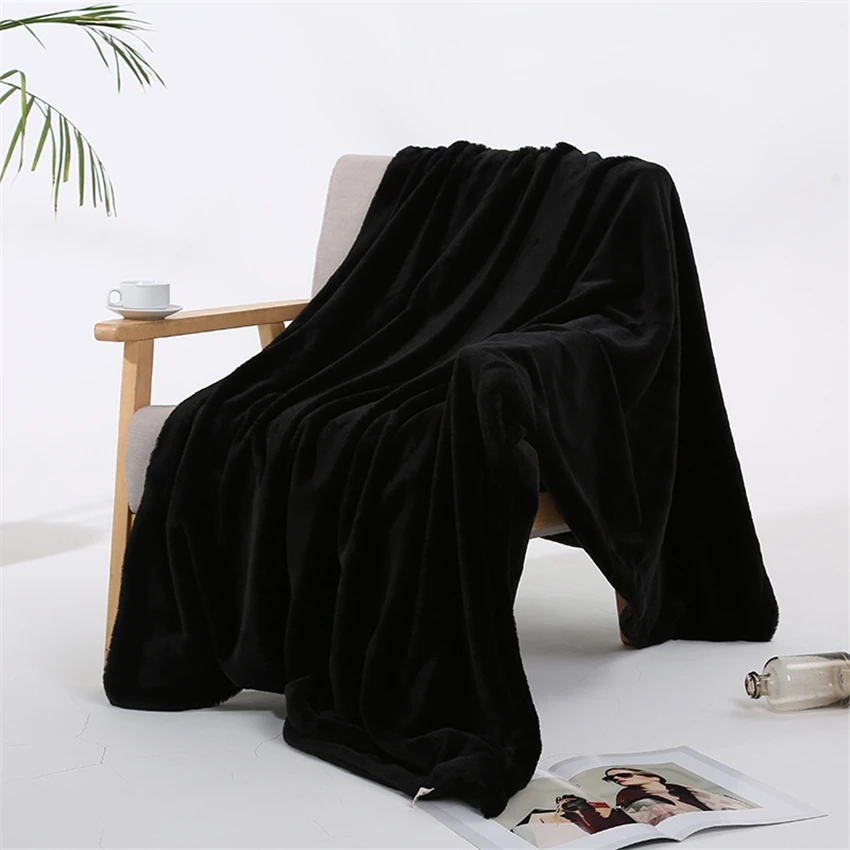 Мягкие теплые фланелевые одеяла из кораллового флиса для волос одноцветные