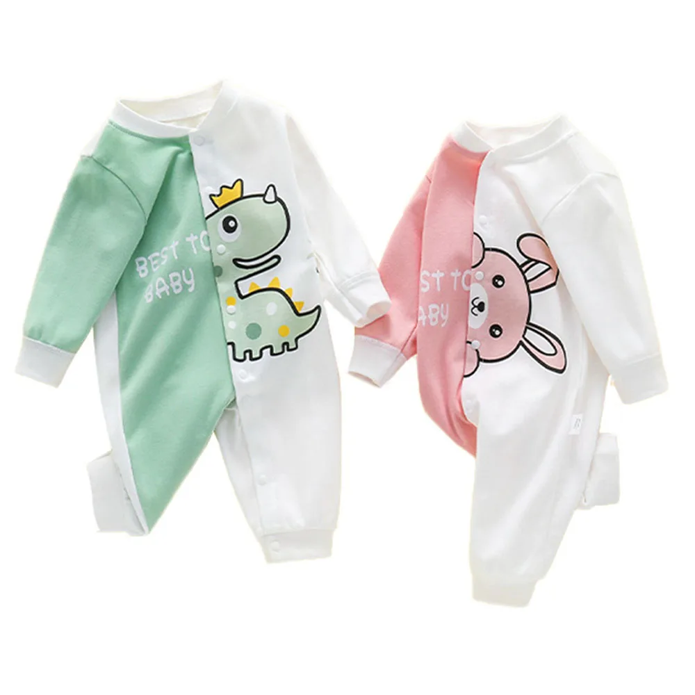 

Комбинезоны для маленьких девочек, весенняя одежда для новорожденных девочек и мальчиков, хлопковый комбинезон с длинным рукавом, Одежда д...