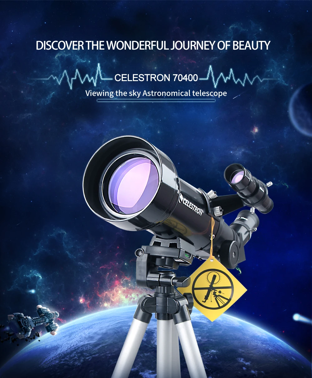 Celestron Astronomic HD Professional Telescope 70400 Night Vision Powerful Zoom  Moon Sun Planet Gift for Children Camping