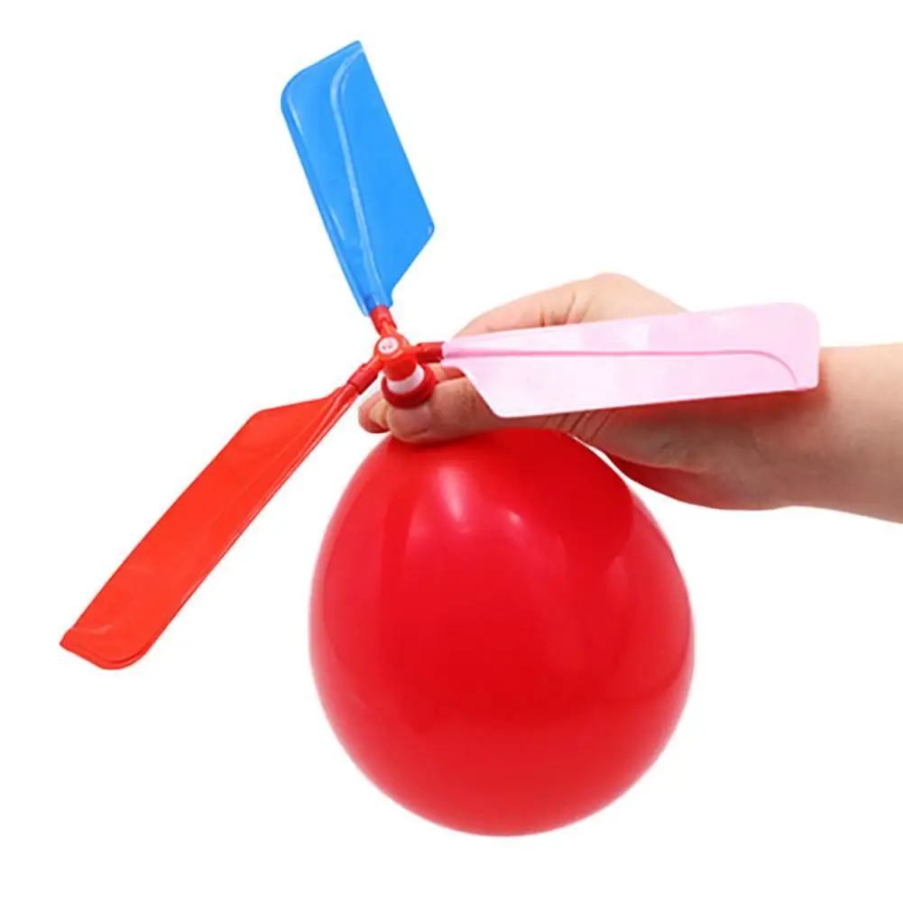 Fun-helic&oacute;ptero de juguete con globos caseros para ni&ntilde;os, juguete educativo para el hogar, regalo escolar, R6P6-2